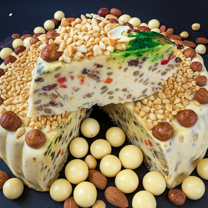 Fantastiska Samarkandas piena halva ar saldējuma garšu 